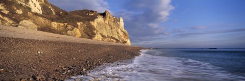 Framed Surf on the beach, Hooken Beach, Branscombe, Devon, England Print