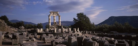 Framed Ruins of a temple, The Tholos, Delphi, Greece Print