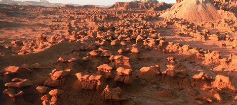 Framed Scenic rock sculptures at Goblin Valley State Park, Utah, USA Print