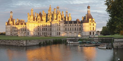 Framed Castle at the waterfront, Chateau Royal de Chambord, Chambord, Loire-Et-Cher, Loire Valley, Loire River, Centre Region, France Print