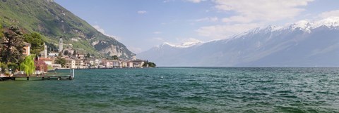 Framed Gargnano, Monte Baldo, Lake Garda, Lombardy, Italy Print