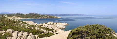 Framed Coastline, Punta Sardegna, Sardinia, Italy Print