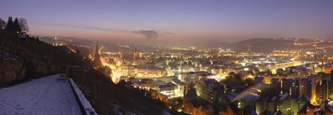 Framed Stuttgart at Night, Baden-Wurttemberg, Germany Print