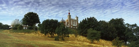Framed Fluffy Clouds Over Royal Observatory, Greenwich Park, Greenwich, London, England Print