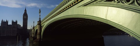 Framed Westminster Bridge, Big Ben, Houses Of Parliament, City Of Westminster, London, England Print