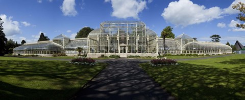 Framed Curvilinear Glass House, The National Botanic Gardens, Dublin City, Ireland Print