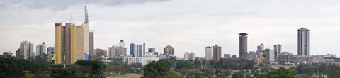 Framed Skyline in a city, Nairobi, Kenya 2011 Print