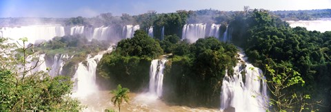 Framed Landscape of floodwaters at Iguacu Falls, Brazil Print