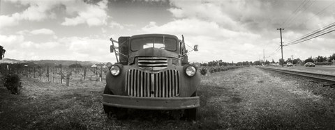 Framed Old truck in a field, Napa Valley, California, USA Print