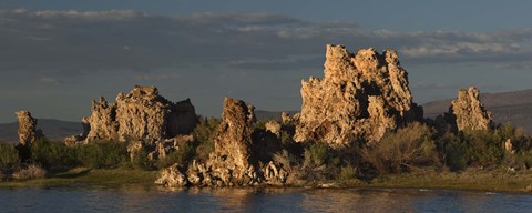 Framed Tufa formations at Mono Lake, California Print