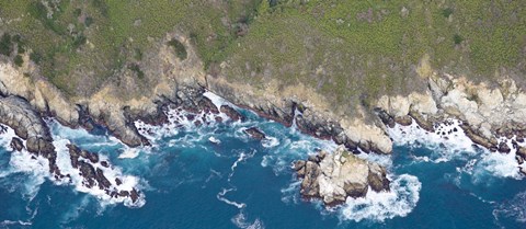 Framed Aerial view of a coast, Big Sur, Monterey County, California Print