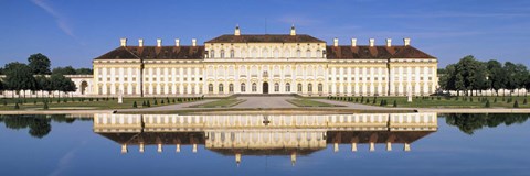 Framed Palace reflecting in water, New Palace Schleissheim, Oberschleissheim, Bavaria, Germany Print