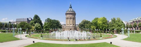 Framed Water tower in a park, Wasserturm, Mannheim, Baden-Wurttemberg, Germany Print
