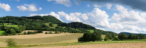 Framed Castle on a hill, Teck Castle, Kirchheim unter Teck, Swabian Alb, Baden-Wurttemberg, Germany Print