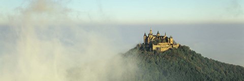 Framed Castle on a hill, Burg Hohenzollern, Swabian Alb, Baden-Wurttemberg, Germany Print