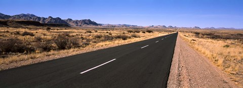 Framed Road passing through a desert, Keetmanshoop, Windhoek, Namibia Print