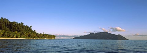 Framed Islands in an ocean, North Island, Silhouette Island, Seychelles Print