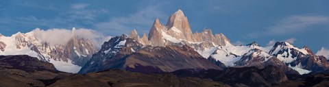 Framed Snowcapped mountains, Mt Fitzroy, Cerro Torre, Argentine Glaciers National Park, Patagonia, Argentina Print