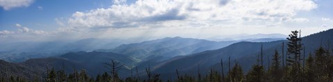 Framed Clouds over mountains, Great Smoky Mountains National Park, Blount County, Tennessee, USA Print