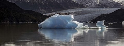 Framed Iceberg in a lake, Gray Glacier, Torres del Paine National Park, Magallanes Region, Patagonia, Chile, Lake Print