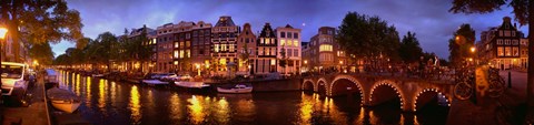 Framed Amsterdam at Dusk, Netherlands Print