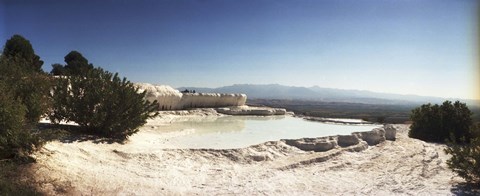 Framed Hot springs and Travertine Pool, Pamukkale, Turkey Print