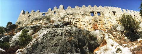 Framed Byzantine castle of Kalekoy, Antalya Province, Turkey Print