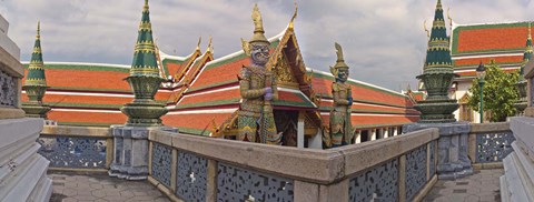 Framed Grand Palace (Phra Borom Maha Ratcha Wang) is a complex of buildings at the heart of Bangkok, Thailand Print