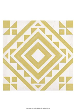 Framed Modern Quilt I Print