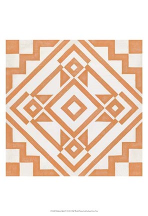 Framed Modern Quilt V Print