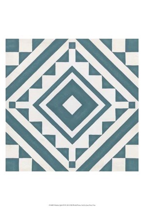 Framed Modern Quilt IX Print