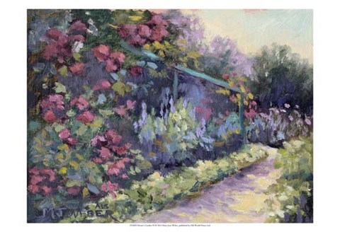 Framed Monet&#39;s Garden VI Print