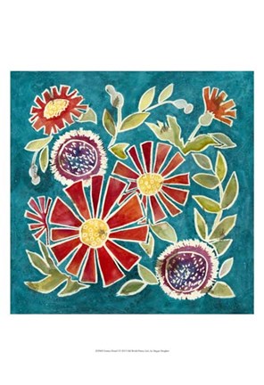 Framed Emma Floral I Print