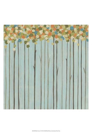 Framed Birch Grove I Print