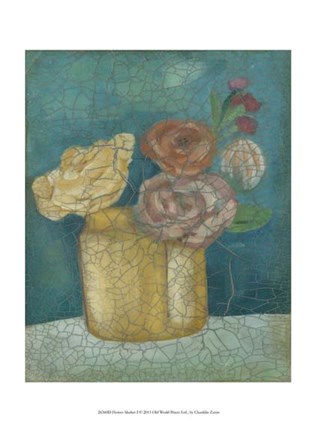 Framed Flower Market I Print