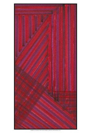 Framed Line Study Red Print
