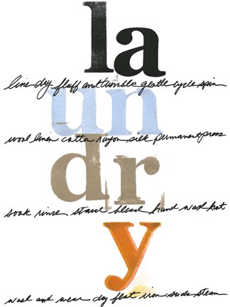 Framed Laundry Lines I Print