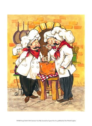 Framed Soup Chefs Print