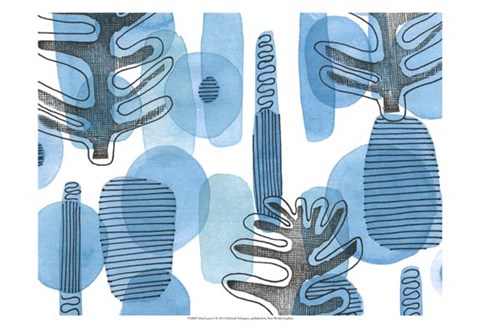 Framed Mod Leaves I Print