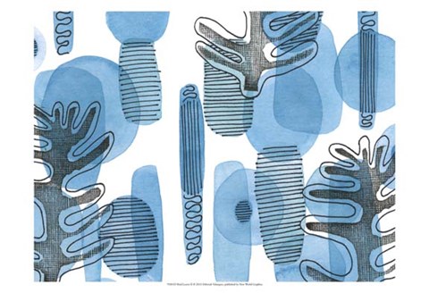 Framed Mod Leaves II Print