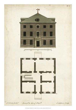 Framed Design for a Building III Print