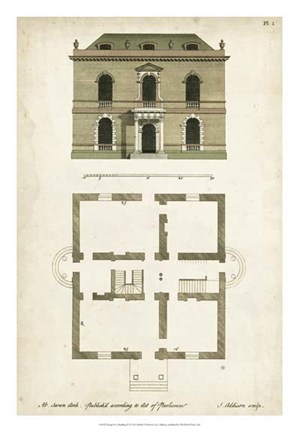 Framed Design for a Building IV Print