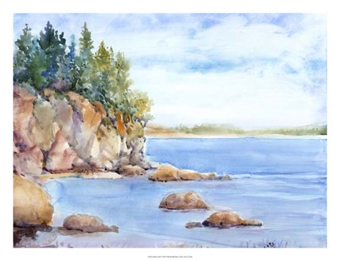 Framed Shore Line I Print