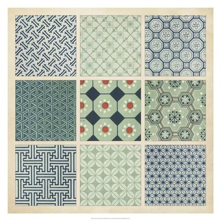 Framed Pattern Patch II Print