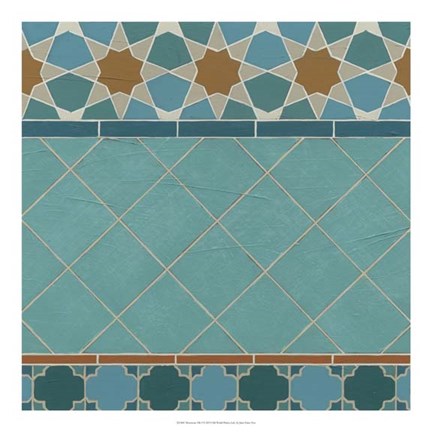Framed Moroccan Tile I Print