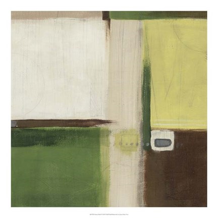 Framed Green Field I Print