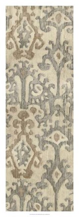 Framed Linen Ikat I Print