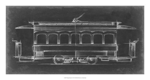 Framed Vintage Street Car II Print