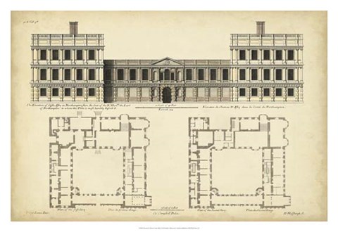 Framed Elevation &amp; Plan for Castle Abby Print