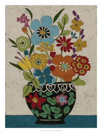 Framed Sentimental Bouquet I Print